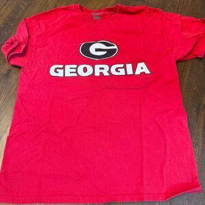 Georgia Bulldogs Red Graphic T-Shirt Size Medium